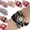 Polshorloges blingbling vrouwen mode geschenken Rhinestone polshorloge gevlochten pols horloge armband kwartsz