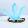 Feather Hair Band Headband Bohemian Indian Headpiece Headdress Headwear Festival Tiara Handmade Hair Accessorie