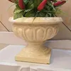 Decorações de jardim diy vaso de flores molde bonsai plantador fazendo artesanato ornamento forma de fundição concreto estilo europeu vaso titular cimento