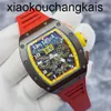 Richrsmill Watch Swiss Watch vs Factory Carbon Fiber Automatic Dial Waterproof Top Clone RM011Ao Badminton Player Li Zongwei Edition Edition Brown Yellow Color4