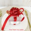 Opakowanie na prezent 20pclot pudełko Wstążka kwiatowe romantyczne przezroczyste pudełka na cukierki przyjęcie urodzinowe uprzejme dla gości