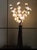 Decorative Flowers Blossom Mini Rose Branch Light 20" 60 LED Christmas Flower Twig Wedding Table Bedroom Decoration