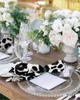 Table Napkin 4pcs Leopard Skin Texture Square Napkins 50cm Party Wedding Decoration Cloth Kitchen Dinner Serving