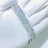 Hip Hop Sell Factory Direct Sell Selling Silver 925 Белое золото 4,00 мм Moissanite Diamond Tennis Chain
