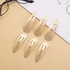 Hair Accessories 20 Pcs/Lot Gold Snap Clip For Girl Waterdrop Barrettes Hairpin Women 5CM Fashion