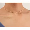 Chaînes Kpop Femmes Cou Chaîne Or Couleur Colliers Colliers Mince Sur Le Pendentif Minimaliste Bijoux 2023 Collier Chocker Pour Fille