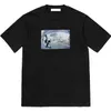 23Supermet Shirt Mens Designer Tシャツ真新しいブラックホワイトショートスリーブティーウーマングラフィティパターンデザイナーシャツポロシャツサイズS-XL