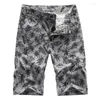 Fatos masculinos Elmsk Verão Personalizado Impresso Shorts Ligeiramente Elástico Estilo Tropical Lavado Calças de Praia Algodão Textura Tendência Casual