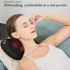 Massaging Neck Pillowws Upgraded Electric Massage Pillow Car Home Use Infrared Pain Relief Neck Massage Pillow Back Waist Heat Cervical Massager Q231123