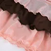 Skirts Pink Brown Pleated Fill Y2K Mini Patchwork Short Bottom Retro Slim Clubwear Women Party Outfits Fashion Cloth