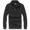 2023 Petit cheval Mens Designer Demi-fermeture à glissière Pulls à col haut Pull d'hiver Hommes Pull décontracté Pulls en tricot Zip Longs Pulls Célèbre Marque Automne Taille asiatique