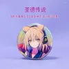 Touhou Project Futo MononobeアニメヘッドフォンオーバーイヤーワイヤレスBluetooth HifiイヤホンのTFカードコスプレヘッドセットのサポート