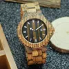 Montres-bracelets 2023 en bois hommes montre à Quartz avec aiguilles lumineuses calendrier analogique plein bois montres-bracelets Reloj Hombre