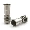 Prego de titânio feminino universal sem domeless 4 em 1 14mm 18mm função dupla gr2 para óleo de cera cachimbo de água equipamentos dab zz