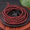 Charm Bracelets Straight Lobular Red Sandalwood 3-5mm 216 Buddha Beads Hand String Along Grain Small Hole Bracelet Female Jewelry