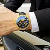 Zegarek na rękę Top Męski zegarek Automatyczny mechaniczna pusta butique powierzchnia skórzana wodoodporna Waterproof Clock Masculino