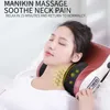 Massera nackkudde Massagekudde Neck Massager Infraröd uppvärmning Elektrisk Back Body Shiatsu Device Head Cervical Shoulder Kneading Health Relaxatio Q231123