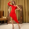 Sukienki na studniowe sukienki Tosty panna młoda 2023 Czerwone sukienki damskie nieregularne spódnica childressen Slim Summer