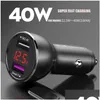 Car Charger Qk505 Chargers 2 Port Usb Smart Fast Qc 3.0 2.0 2.4A 3 A For Smartphones Drop Delivery Automobiles Motorcycles Auto Electr Otcjp