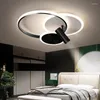 Plafondlampen Noordelijke minimalistisch licht slaapkamer LED geometrische cirkelvormige lamp creatief met spotlightstudie woonkamerlampen