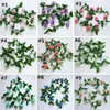 Dekorativa blommor 26 Choice Silk Rose Flower With Ivy Vine Artificial For Home Wedding Decor Garland