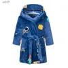 Towels Robes Kids Flannel Bathrobe Baby Girls Boy Cartoon Hooded Pajamas Children Soft Bath Robe Nightgown Teenager Toddler Clothing 2-12YearL231123