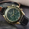Armbandsur Top AAA Original Brand Watches For Mens Business Full Rostfritt Steel Automatic Date Watch Luxury Chronograph Sport Quartz ClockQ231123