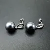 Stud Earrings Antique Design Earring Natural Black Pearl 925 Sterling Silver Jewelry For Women