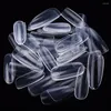 Fałszywe paznokcie Makarfalse Tips 500pcs Clear Fałszywe akrylowy naturalny owal do przedłużania DIY Art Material