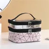 Cosmetische tassen etuis Multifunctionele dubbele transparante make-up tas Dames make-up tas Grote capaciteit reismake-up organizer Toiletartikelen Schoonheidsopslag 231122