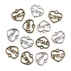 Charms 30pcs 14x18 mm metalowy stop pusta litera serca miłosna biżuteria wisząca wytwarzanie ręcznie wykonanego rzemiosła 2023 produkt hurtowy