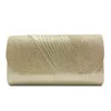 Duffel Bags Elegant Evening Clutch Purse Pleated Flip Handbag Women Formal Party