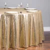 Bordduk Sequin Rose Gold Silver Rectangular Glitter Tracloth Wedding Party El Banquet Home Dining Decoration 231122