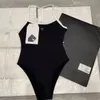 Midje CC Channel Chanels Womens badkläder baddesigner bikini baddräkter 2023 sexig solid sommar ribbad kvinnor en bit baddräkt kostym kvinnlig hög strand slitage s 2u3k