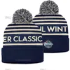 2023 2024 Winter Classic manschetterad stickad hatt med pom märke mode stickad hatt officiell webbplats 1: 1 julklapp