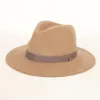 Bérets Fedora chapeau femmes laine seau britannique haut automne hiver chaud décontracté vacances fête accessoire pour l'extérieur