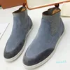 Designer Men skor ankel boot fashionabla stil material ull stövlar