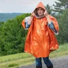 Poncho de pluie d'urgence, couverture de survie coupe-vent réutilisable pour le camping en plein air