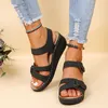 Sandalet Yaz Kadınlar Sandalet Ayakkabı 2023 Açık Ayak Ayak Ayakkabıları Üzerinde Düz Renkli Kayma Takozlar Terlik Parti Ayakkabı Kadın Zapatillas Mujer J230422