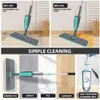 MOPS Magic Floor Cleaning Sweeper Brooms With Microfiber Pads 360 ° Rotation Flat Spray Mop Broom For Home Spin 231122