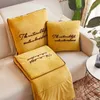 Blankets Super Soft Travel Cushion Blanket Throw Pillow 2 In 1 Thick Crystal Fleece Office Chair Nap Quilt DualuseHome Sofa Decor 231123