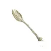 Spoons Crystal Retro Pattern Tea Spoon Stir Coffee Honey Dessert Ice Cream Scoop Teaspoon Tableware Drop Delivery Home Garden Kitche Dhclq