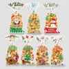 Décorations de Noël Sac de bonbons Père Noël Flocon de neige Biscuits Snack Emballage cadeau Fournitures de fête 231122