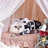 犬のアパレル冬のクリスマスジャンプスーツの服の温かいぬいぐるみペットパジャマ小さな中犬のための猫猫オーバーオーズ子犬ヨークチワワワンズ231122