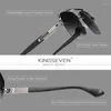 Solglasögon 2023 Design för män Polariserade gradient Solglasögon Kvinnor Semi-Rimless Square Retro Eyewear Okulary