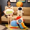 Bonecas criativas travesseiro de pelúcia espaço astronauta brinquedos de pelúcia engraçado simulação bomba mars almofada de aviação para crianças meninos presente de aniversário 231122