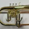 Brass body Gold lacquer Tone Bb Flugelhorn