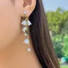 Kedjor Boho Summer Bell Orchid Long Tassel Chain Pendant Halsband Sexiga kvinnor Flower Choker Y2K Party Jewelry Accessories