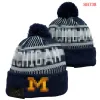 Michigan Beanies Wolverines Beanie North American College Team Side Patch Winter Wool Sport Knit Hat Skull Caps a2