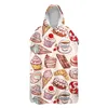 Handduk Macaron Cake Biscuit Ice Cream Coffee Sand Free Hooded Poncho Swim Beach Changing Robe Holiday Birthday Present Drop Drop